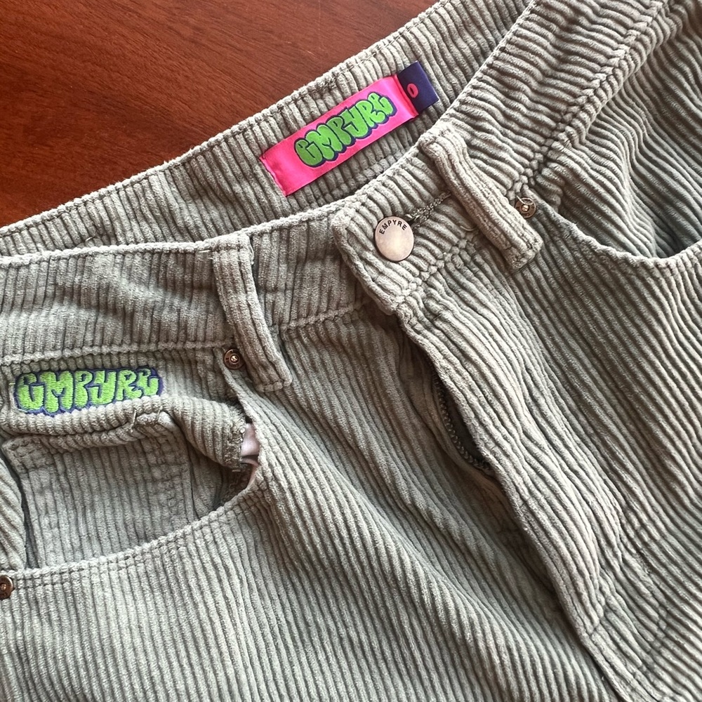 Empyre Women’s Tori Corduroy Skate Pants - Sage Green - Size 0